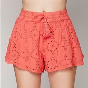 Free people lace flowy shorts